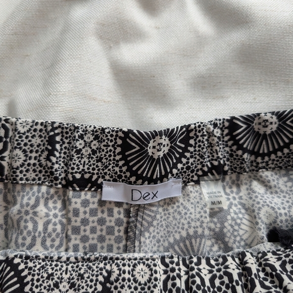 2/$20 Dex Black and White Patterned Women Shorts - Picture 4 of 5